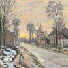 Road to Louveciennes, Slush, Sunset