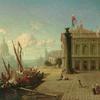 威尼斯公爵宫殿、大运河和圣玛丽亚礼炮教堂景观