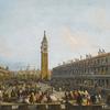 Venice, a view of the Piazza San Marco with the uscita in pozzetta of Doge Pietro Grimani on 30 June