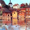 Boys Swimming in the Porvoonjoki River