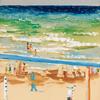 在海滩上