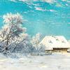 一大早，白雪覆盖的黑森林小屋