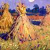 月光下的草堆