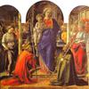 圣母玛利亚和圣奥古斯丁被天使包围（巴巴多斯祭坛画）