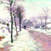 雪地里的路