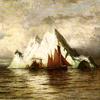 渔船和冰山