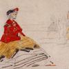 在海滩上