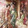 在日本花园里