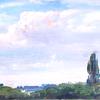 田野边上的树