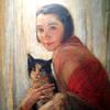 女孩和猫