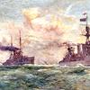 1918年11月18日，英国皇家海军“卡迪夫”号率领投降的德国舰队