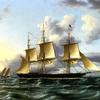 The American Clipper 'Architect' off a Coast with Pilot Boat, a Regatta and other Shipping in the Distance