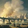 威斯敏斯特桥和伦敦兰贝思的议会大厦的焚毁