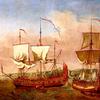 “游轮”和其他皇家游艇离开格林威治，约1710年