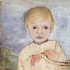 Mieke Vogeler with pearl necklace