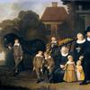 Portrait of the Meebeeck Cruywagen Family near the Gate of their Country Home on the Uitweg near Amsterdam