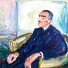 Jappe Nilssen in a Wicker Chair