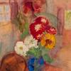 Portrait of a young woman with flowers