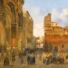 Florence, A View of the Piazza della Signoria with the Loggia dei Lanzi at Left