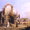 Capriccio of a Round Church with an Elaborate Gothic Portico in a Piazza, a Palladian Piazza and a Gothic Church Beyond