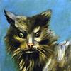 绿眼睛猫的画像
